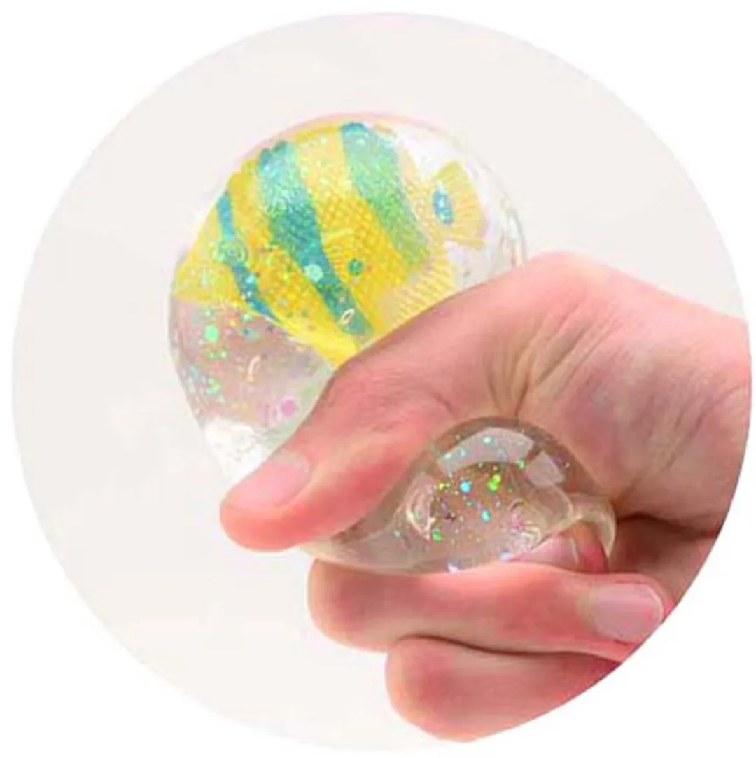 Johntoy Slow Rise Glitter Kubus met Vis - Multicolor - afbeelding 2 van 3