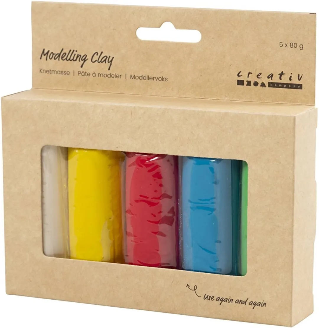 Creativ Company Soft Clay Set 400g - 5 Stuks Multi