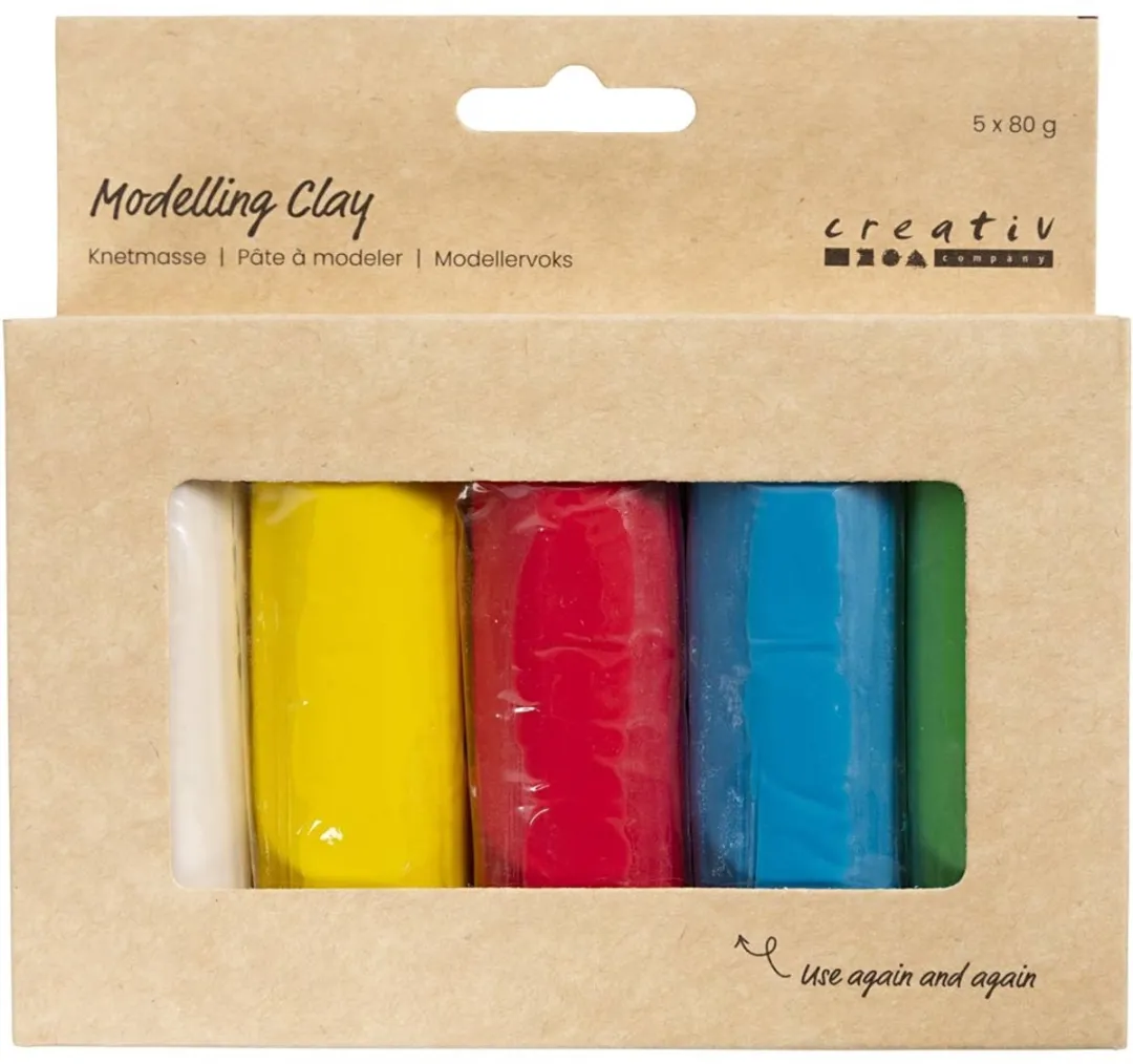 Creativ Company Soft Clay Set 400g - 5 Stuks Multi