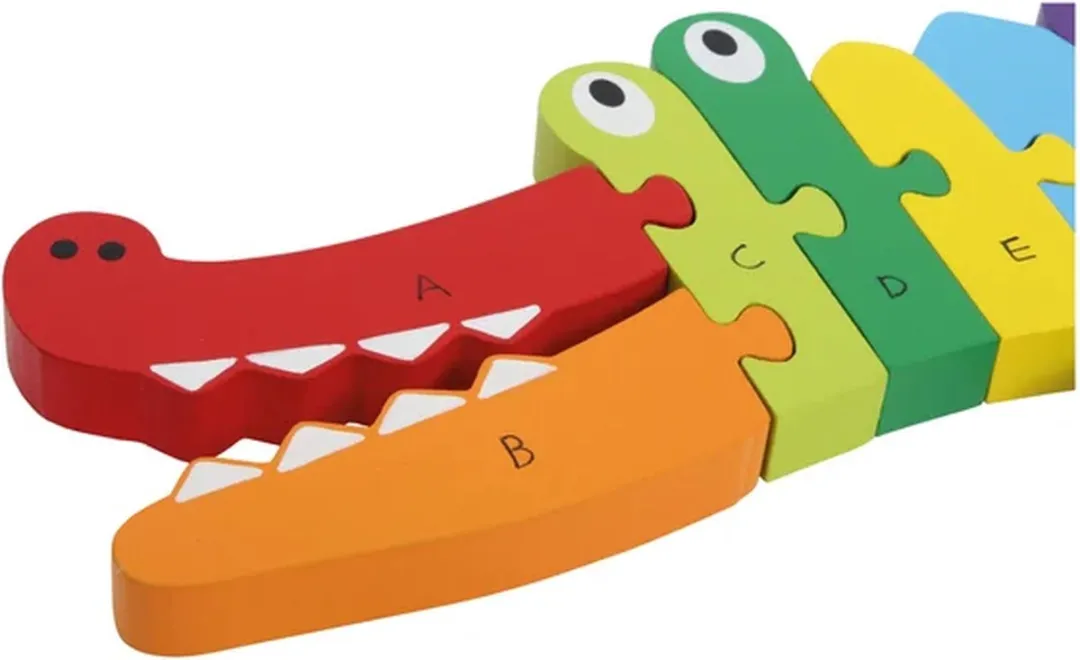 Small Foot Houten ABC Krokodil Puzzel - 26 Stuks