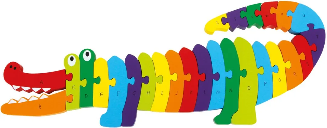 Small Foot Houten ABC Krokodil Puzzel - 26 Stuks