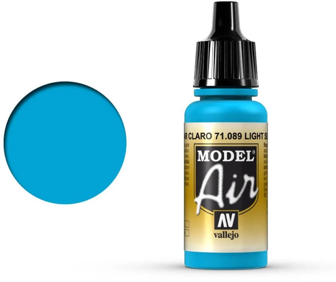 Vallejo Model Air Light Sea Blue Acrylverf 17ml