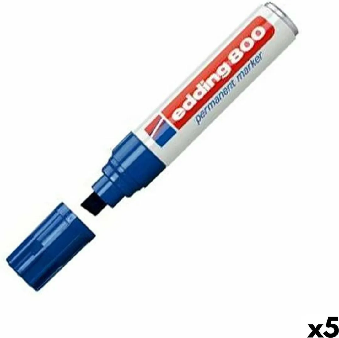 edding 800 Viltstift Schuin Blauw - 5 Stuks - afbeelding 6 van 6