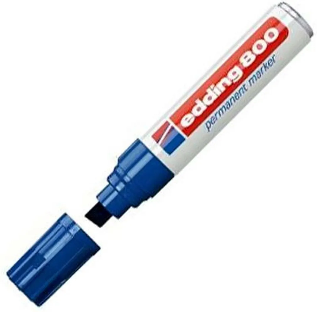 edding 800 Viltstift Schuin Blauw - 5 Stuks