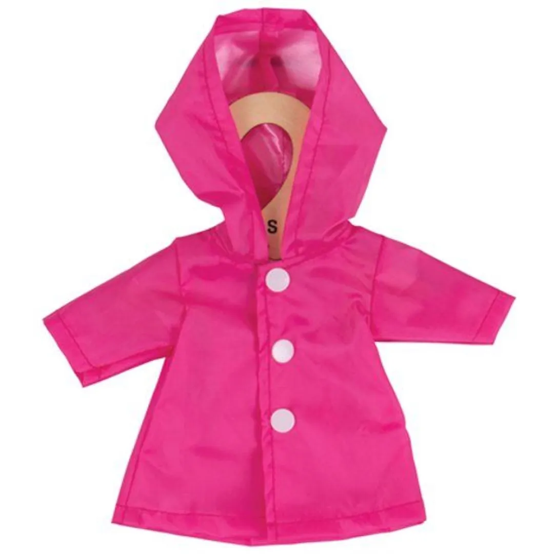 BIGJIGS Poppenkleertjes Regenjas BJD535 - 25cm Pop