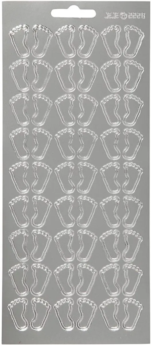 Creativ Company Zilver Voeten Stickers 10x23cm