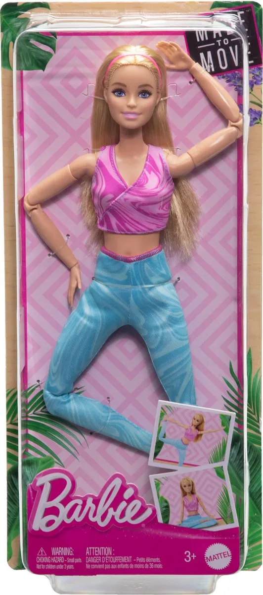 Barbie Made to Move Yoga Pop - HRH27 Multikleur - afbeelding 2 van 6