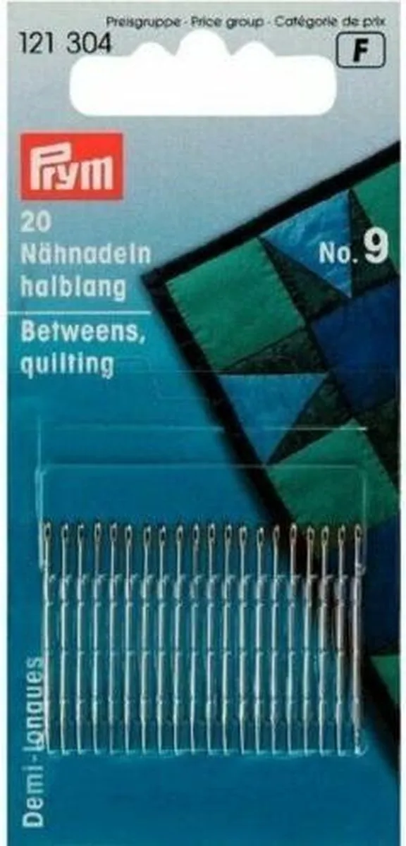 Naainaalden halflang staal No. 9 zilverkleurig 0,60x28mm 20 st.