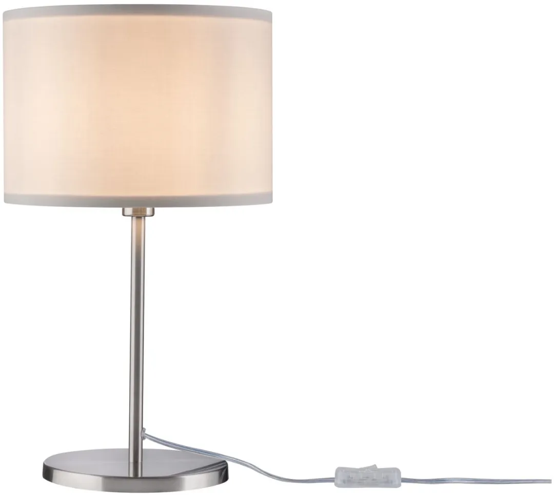 Paulmann LED Tafellamp Tessa E14 40W - Crème/Staal geborsteld