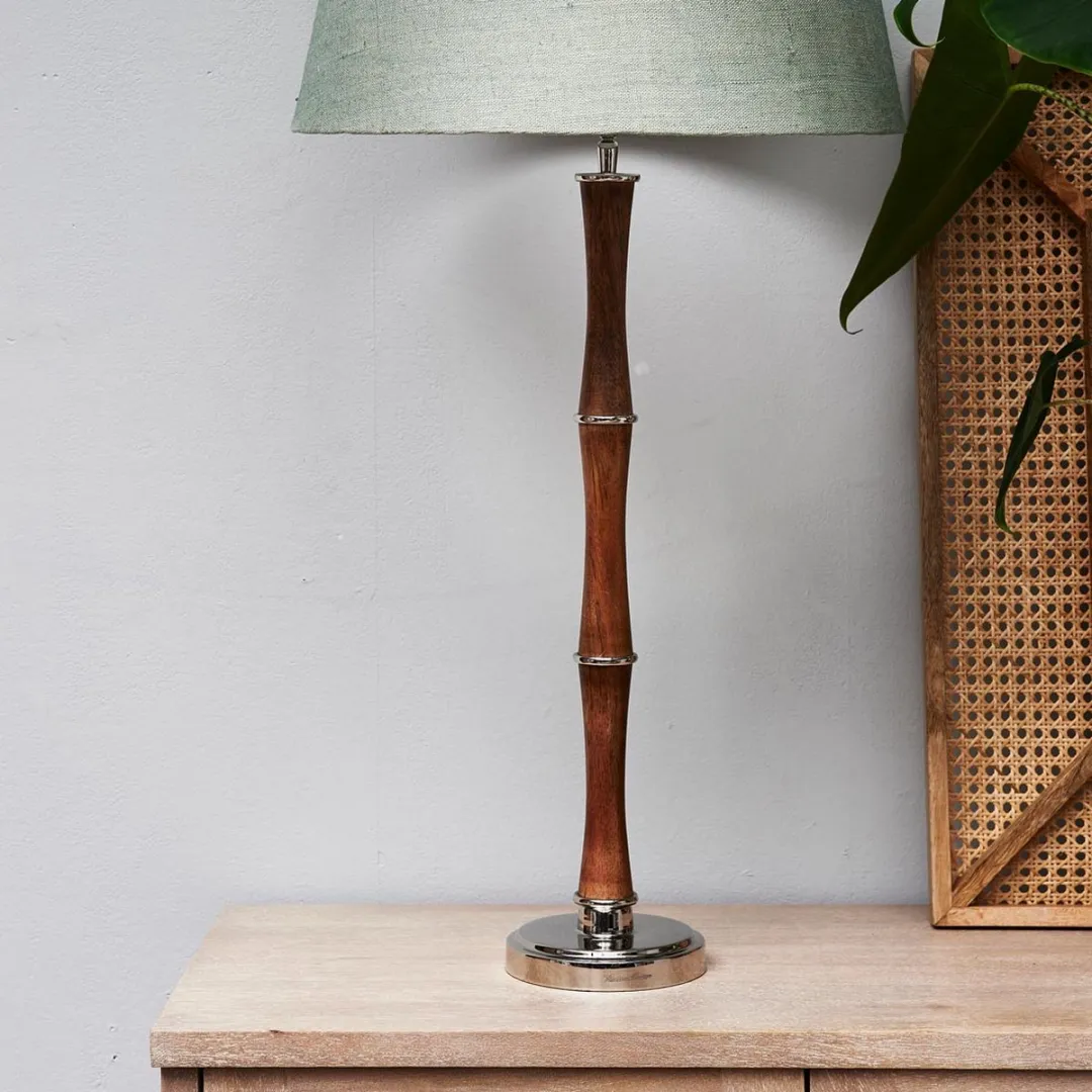 Riviera Maison - Lovely Bamboo Table Lamp - Tafellamp - Bruin