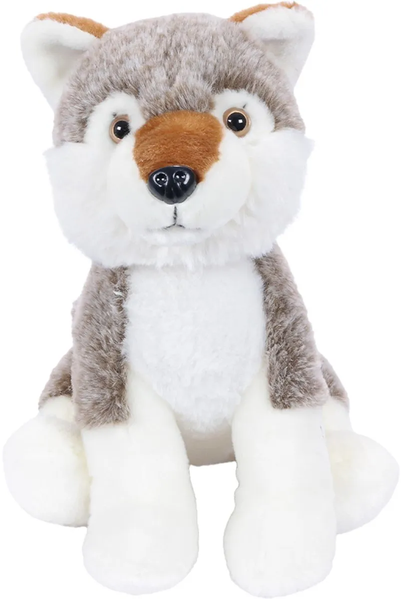 PIA Soft Toys Knuffel Wolf - Grijs 25cm