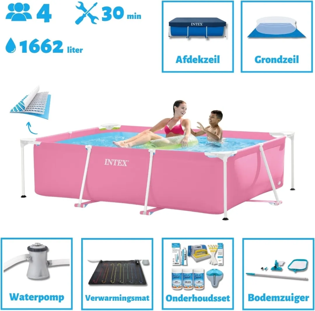 Intex Opzetzwembad 220x150x60cm Roze
