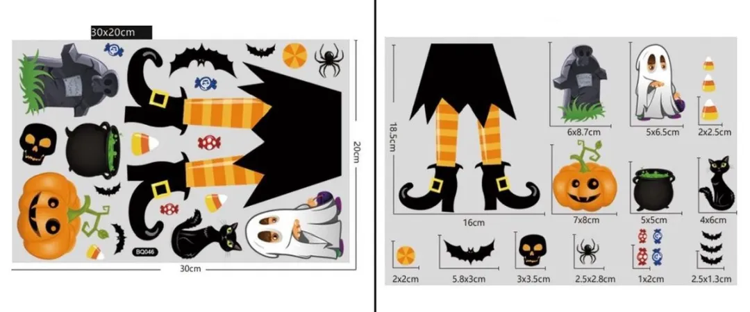 VinkToys Halloween Raamstickers - 117 Stuks - 4 Sets