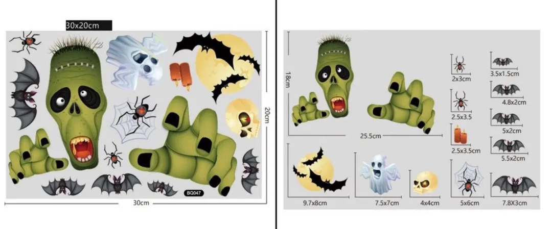 VinkToys Halloween Raamstickers - 117 Stuks - 4 Sets