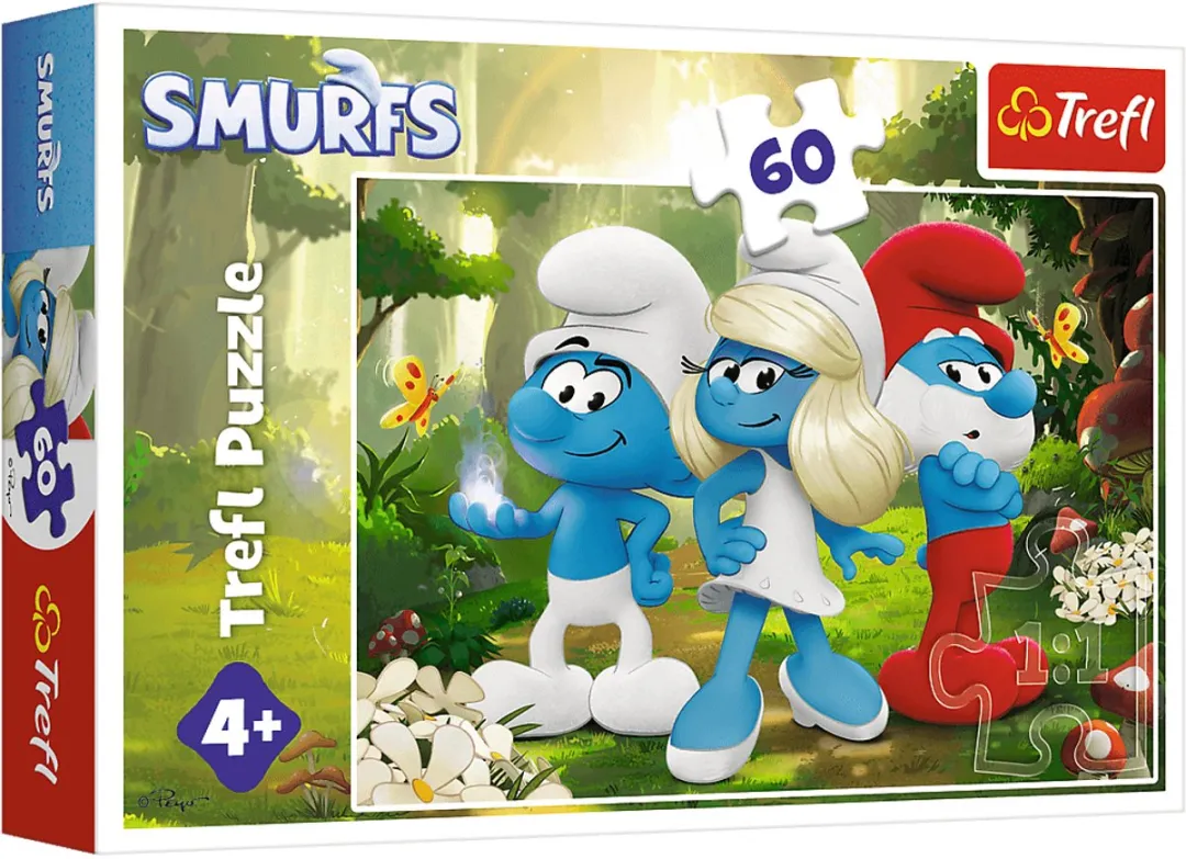 Trefl De Smurfen Puzzel Betoverende Bos 60 Stukjes - Meerkleurig