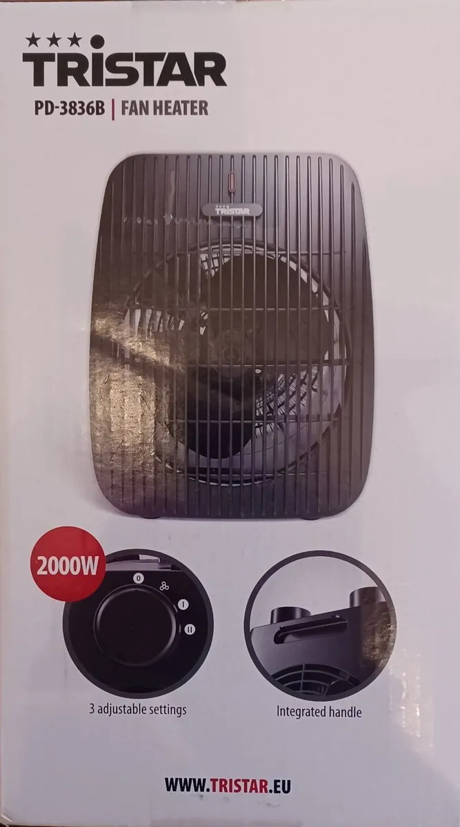 Tristar PR-3836B Ventilatorkachel 2000W - Zwart - afbeelding 3 van 6