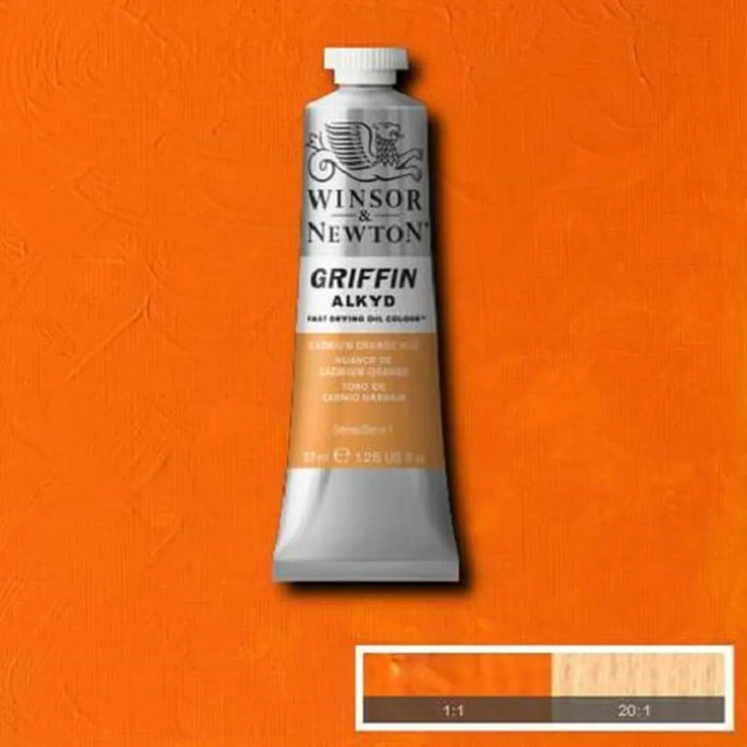 Winsor & Newton Griffin Alkyd Olieverf Cadmium Orange Hue 090