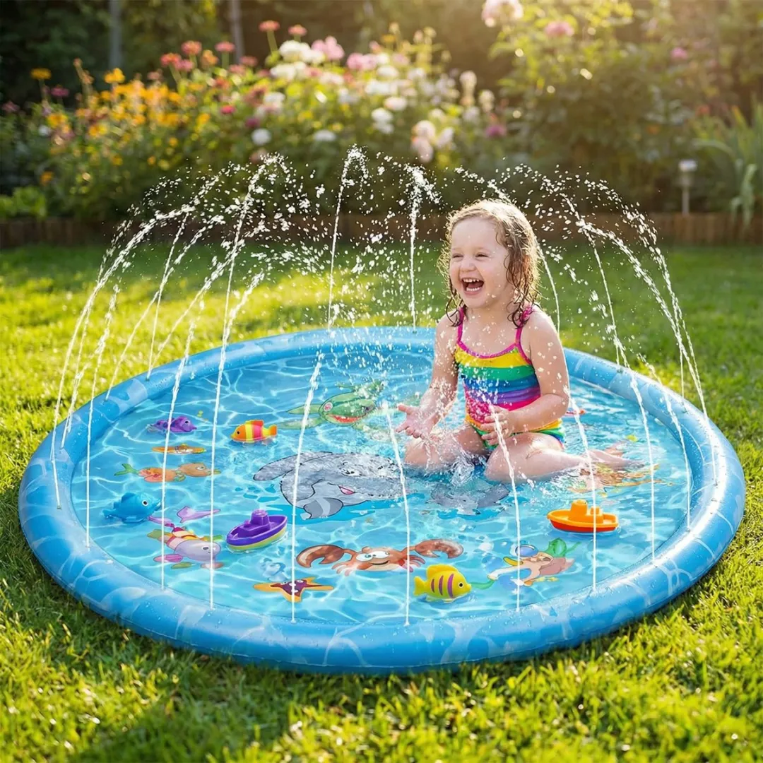 Eddy Toys Sproeikussen 100cm - Ø100cm - Blauw