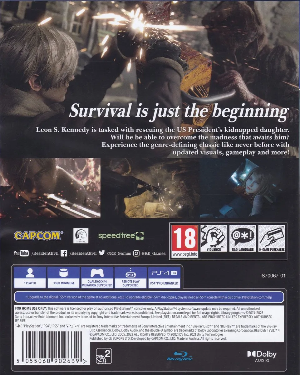 Capcom Resident Evil 4 Remake PS4