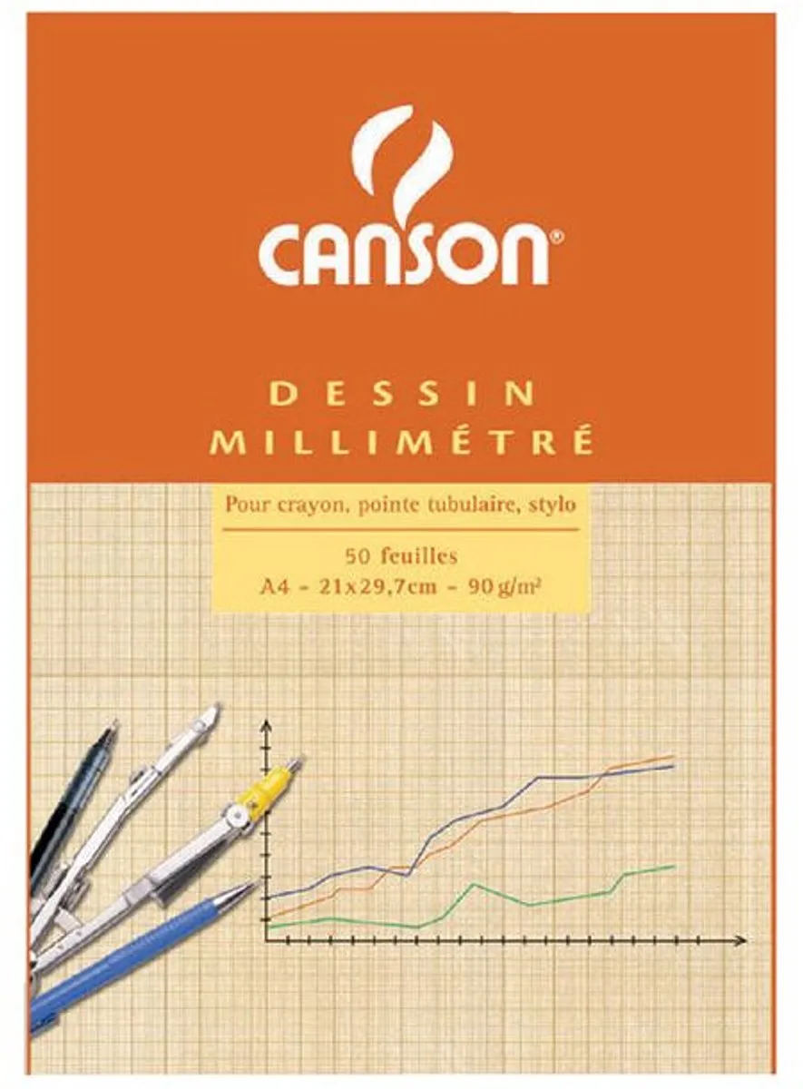 Canson Millimeterblok A4 Lichtbruin - 50 Vel