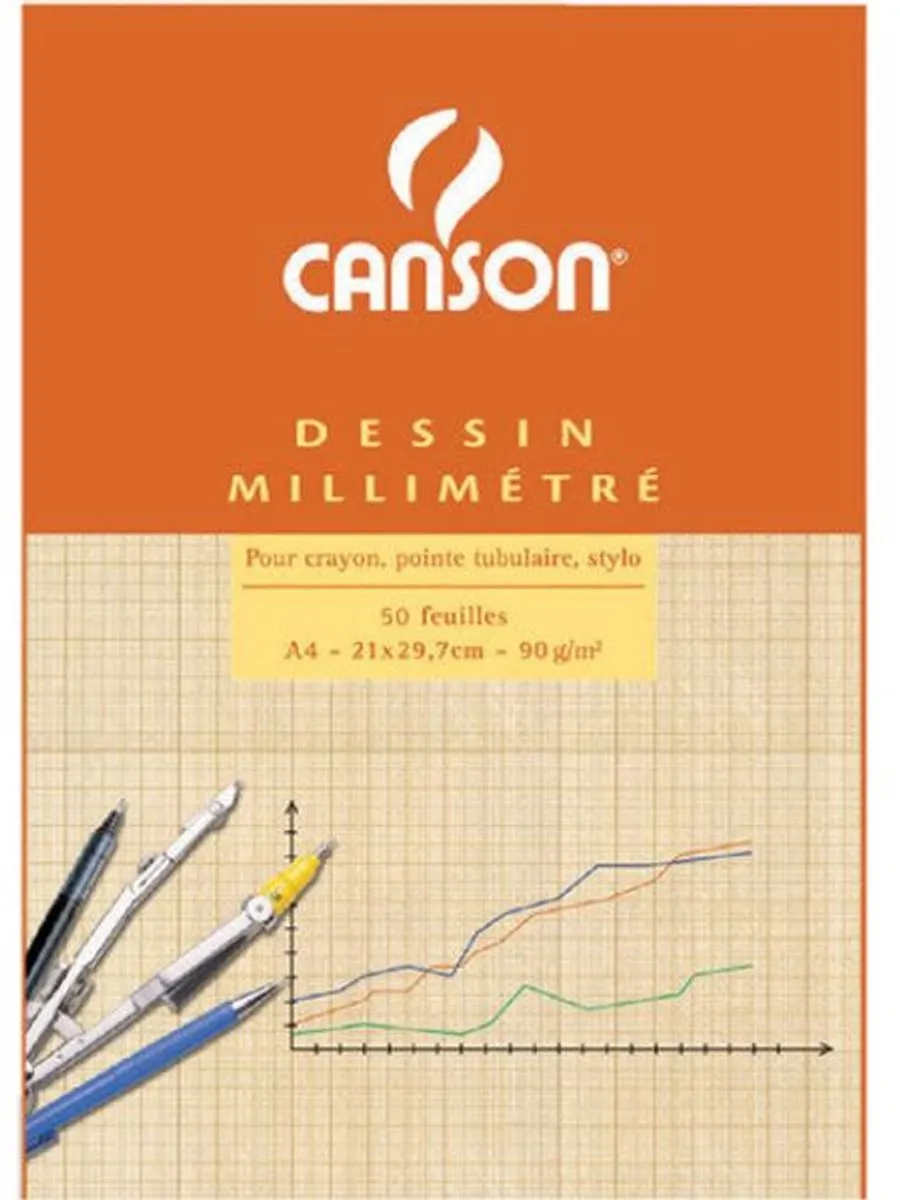 Canson Millimeterblok A4 Lichtbruin - 50 Vel