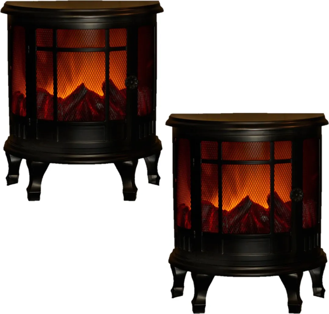 Anna's Collection LED Sfeerhaard Zwart 30x16x35cm