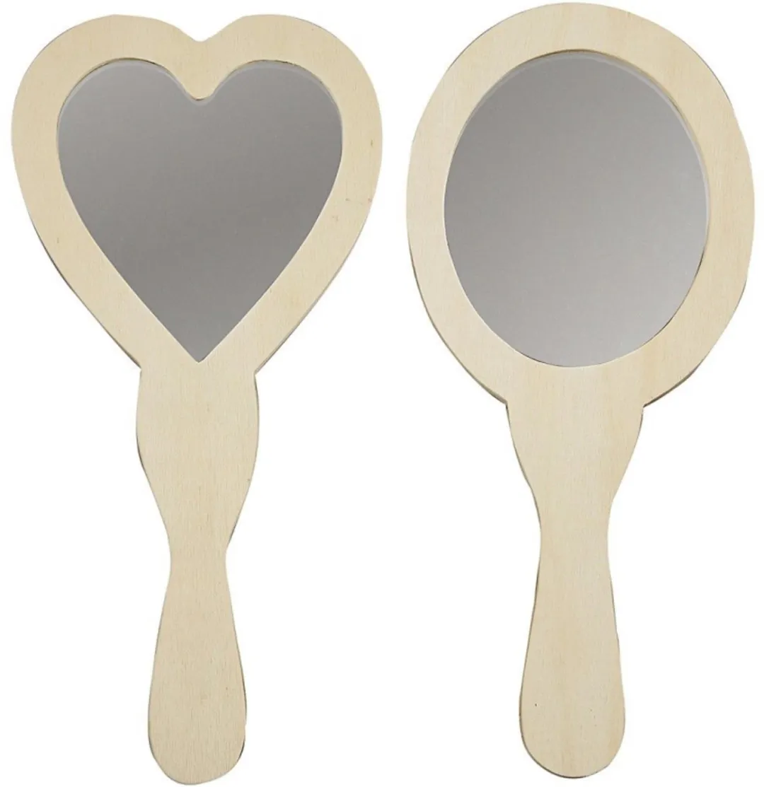 Creativ Company Houten Handspiegels 23cm