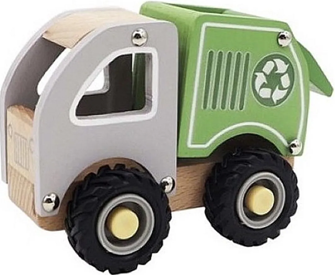 Simply For Kids Houten Vuilniswagen Blauw SG23663-2