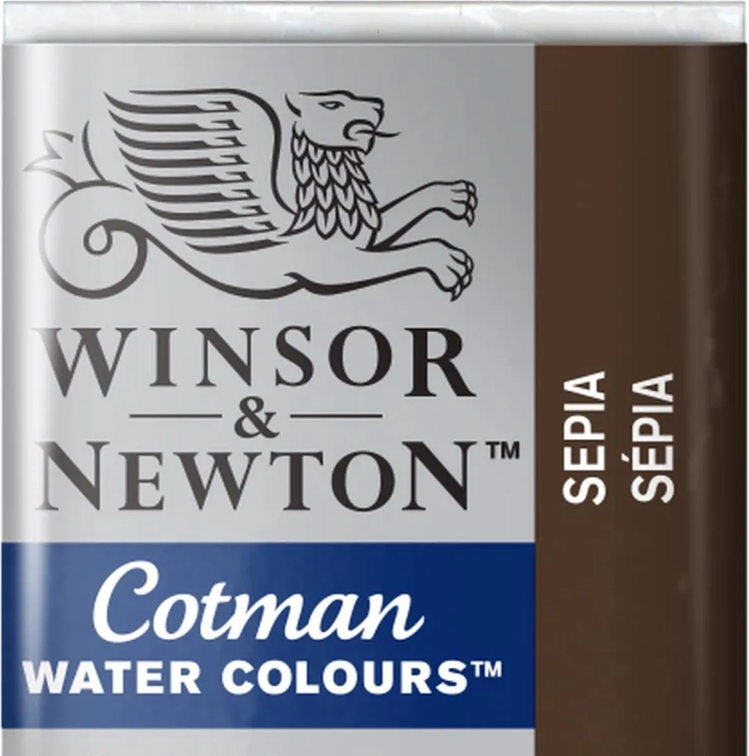 Winsor & Newton Cotman Waterverf Half Napje Sepia