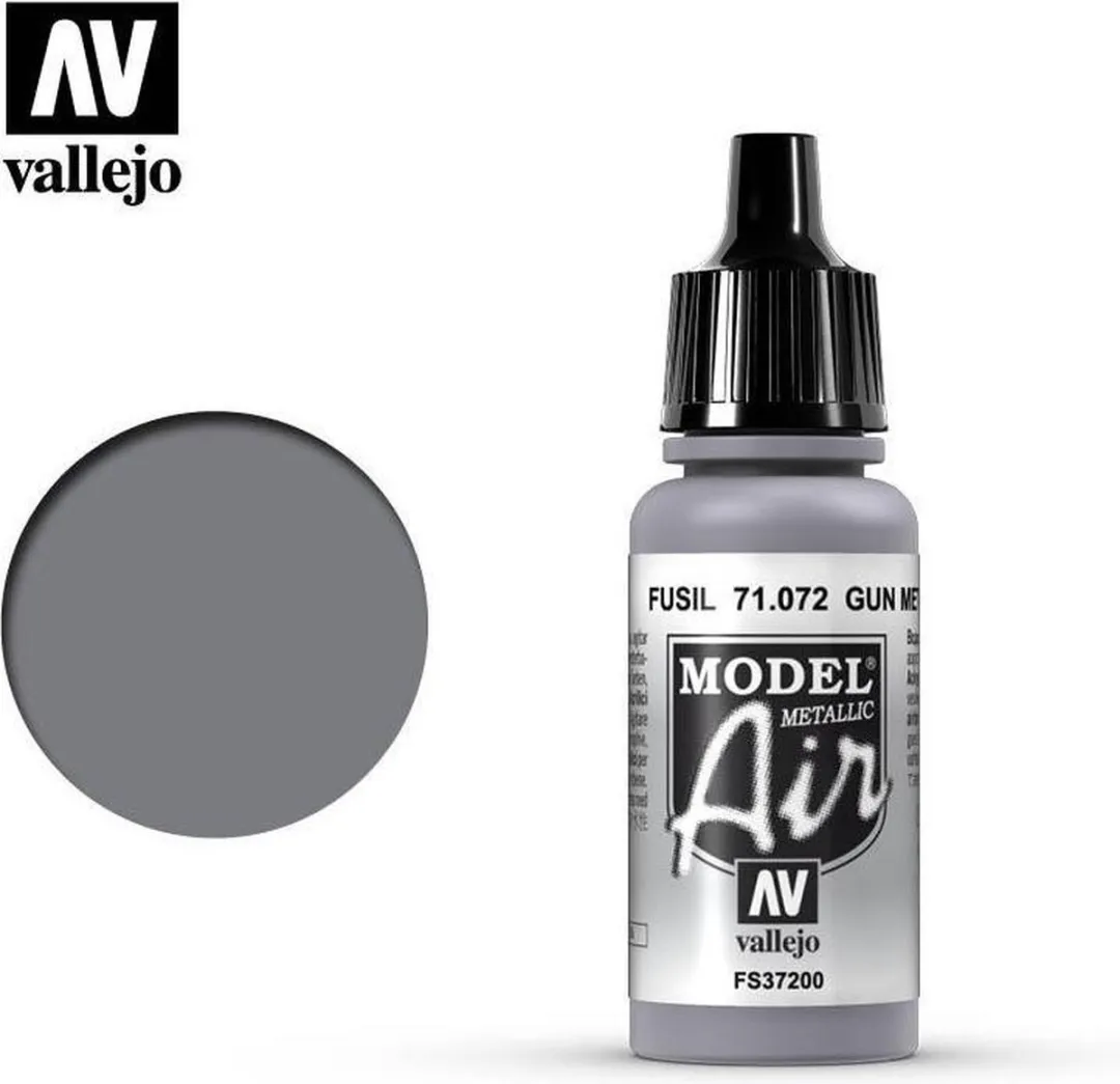 Vallejo Model Air Gun Metal Acrylverf 17ml - Metallic