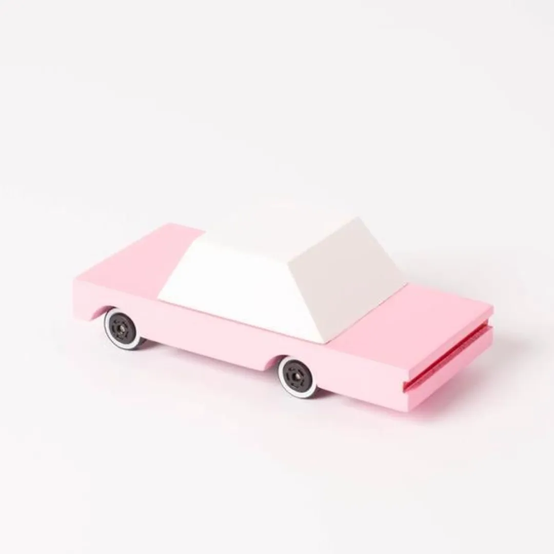 Candylab Candycar World Roze Sedan F236 - Houten Diecast - 3+