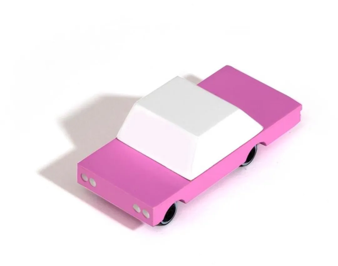 Candylab Candycar World Roze Sedan F236 - Houten Diecast - 3+