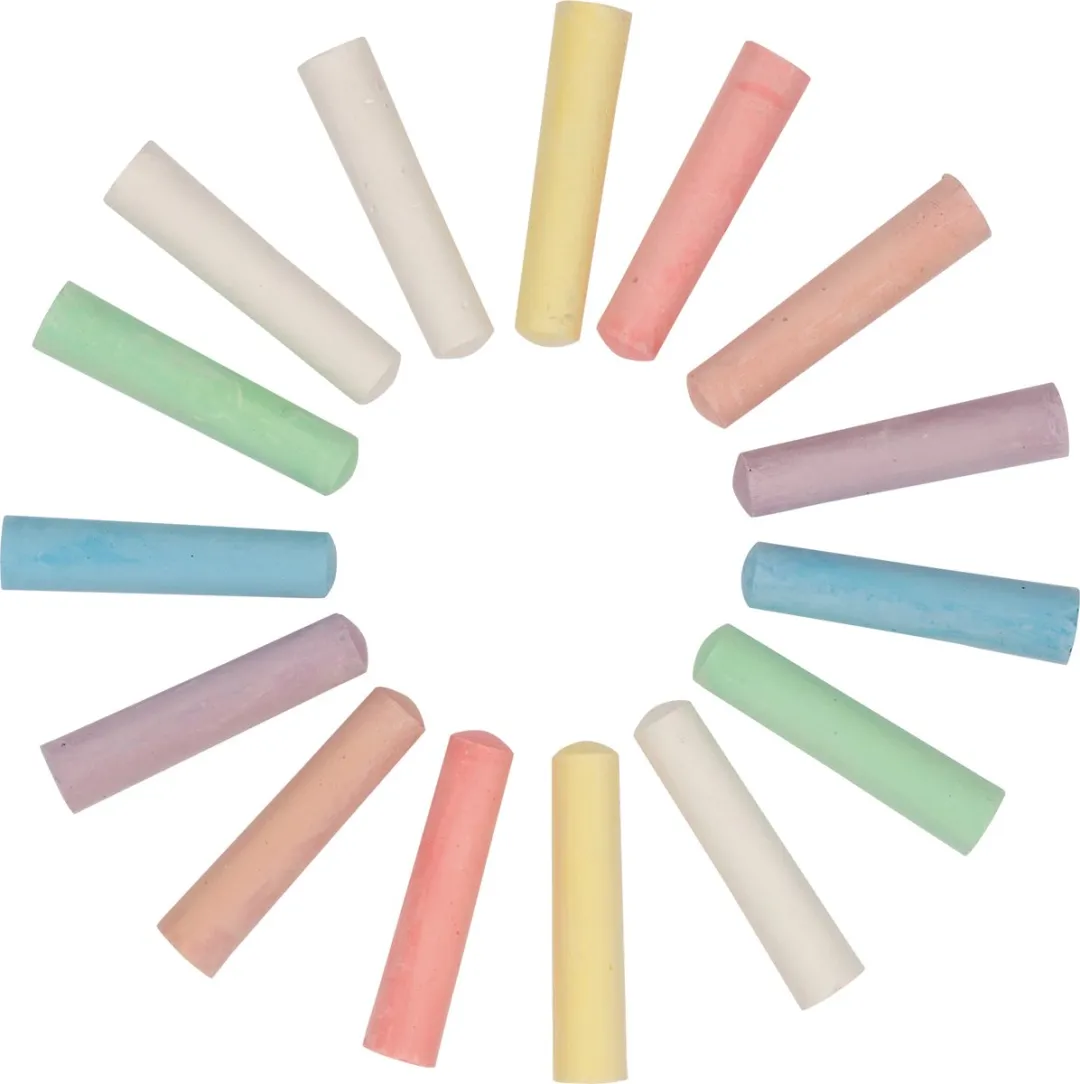 Goki Stoepkrijt 15-delig Ø2,5cm - Gemengde kleuren