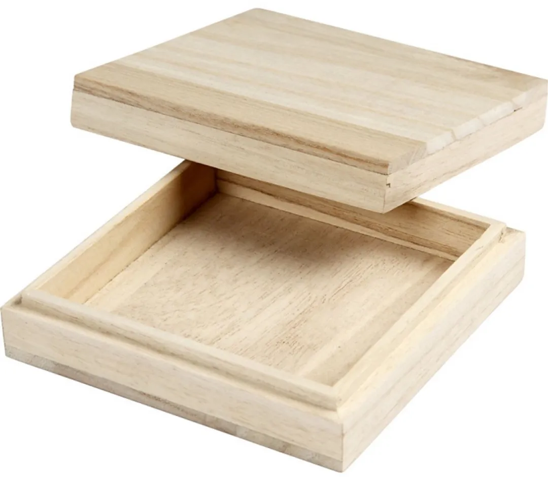 Creativ Company Houten Doos Vierkant 10x10x3cm