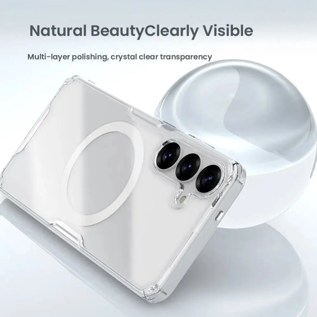 Nillkin Nature Pro Magnetic Hoesje S25 Plus - MagSafe & Qi2 - Wit