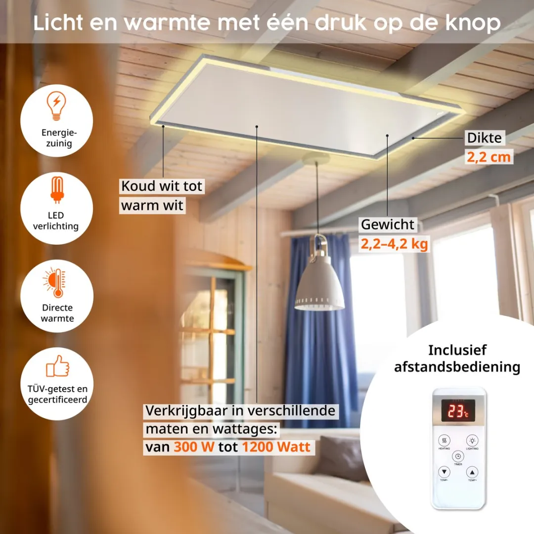 Könighaus Infrarood Paneel Plafond 450W - IP44
