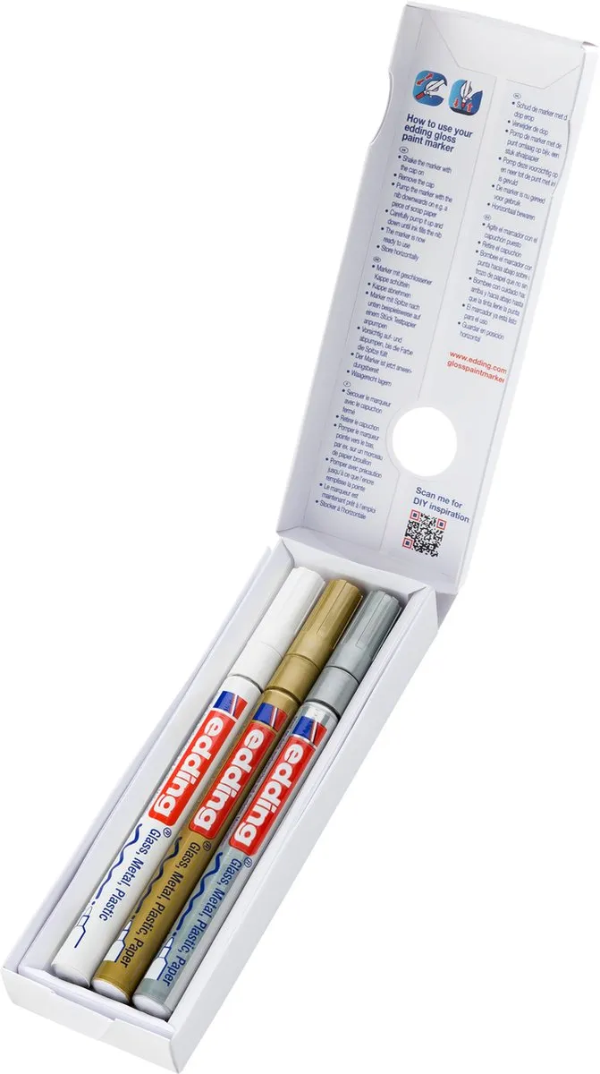 edding 751/3S Metallic Lakmarker Set - 3 Stuks
