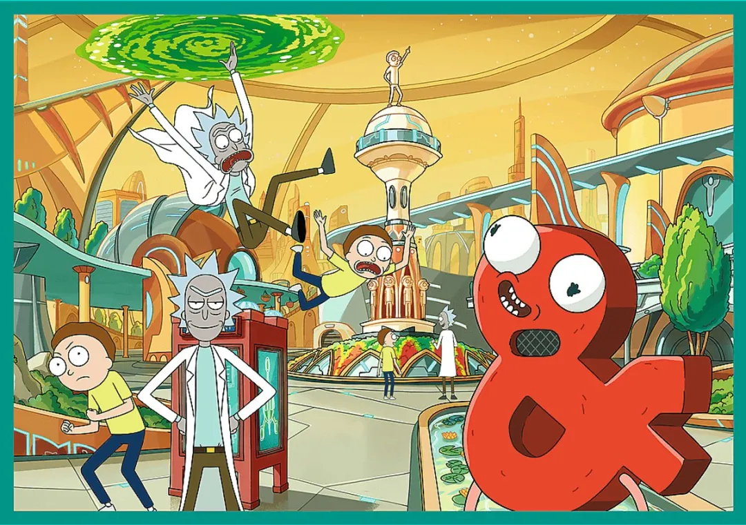 Trefl Rick and Morty Puzzel - 4x250 Stuks Multicolor