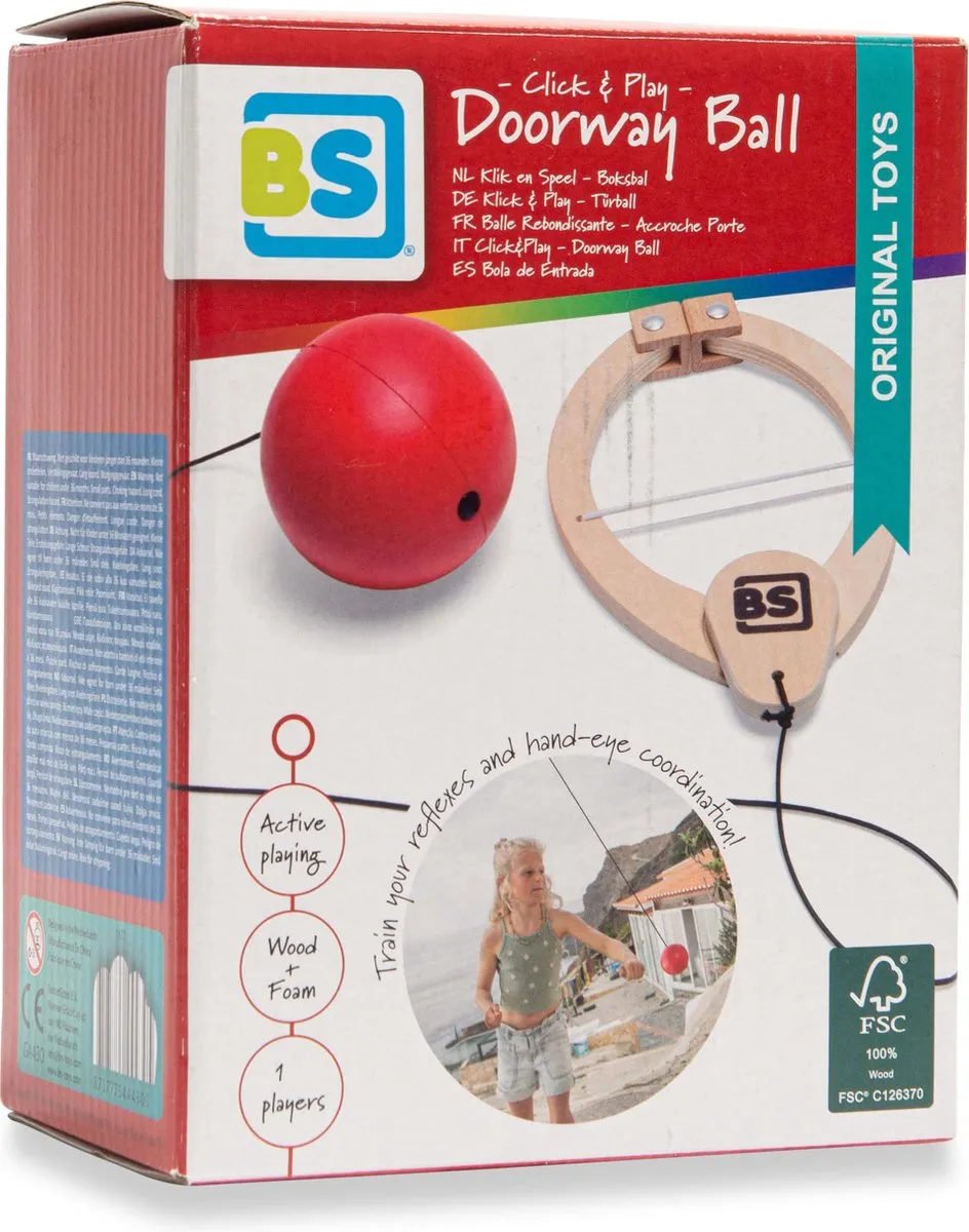 BS Toys Klik en Speel Boksbal Hout - Multi - FSC - afbeelding 6 van 6