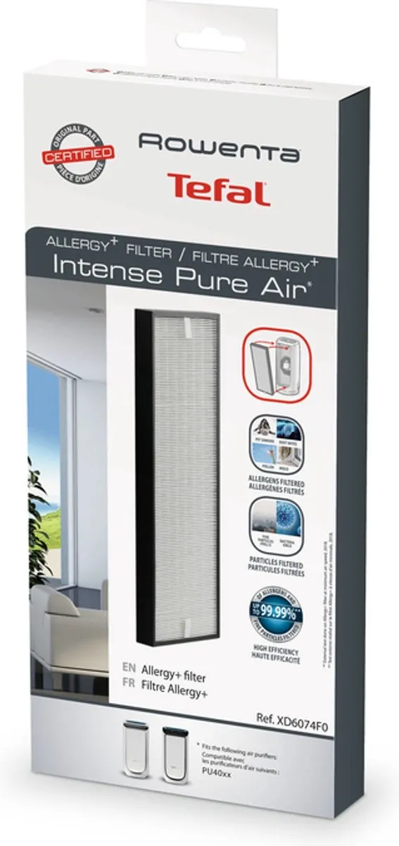 Rowenta XD6074 Allergy+ Filter - Pure Air - Zwart