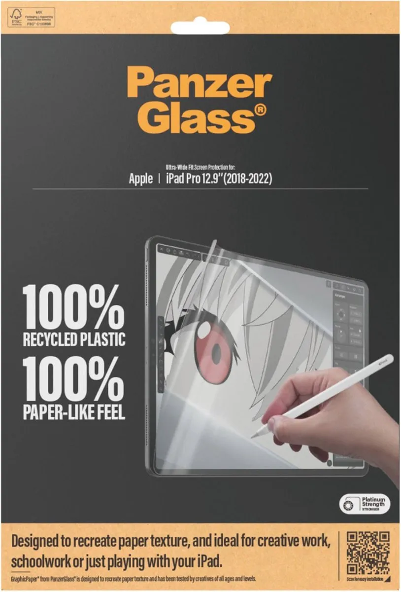 PanzerGlass GraphicPaper Antibacterieel iPad Pro 12,9" 2018-2022