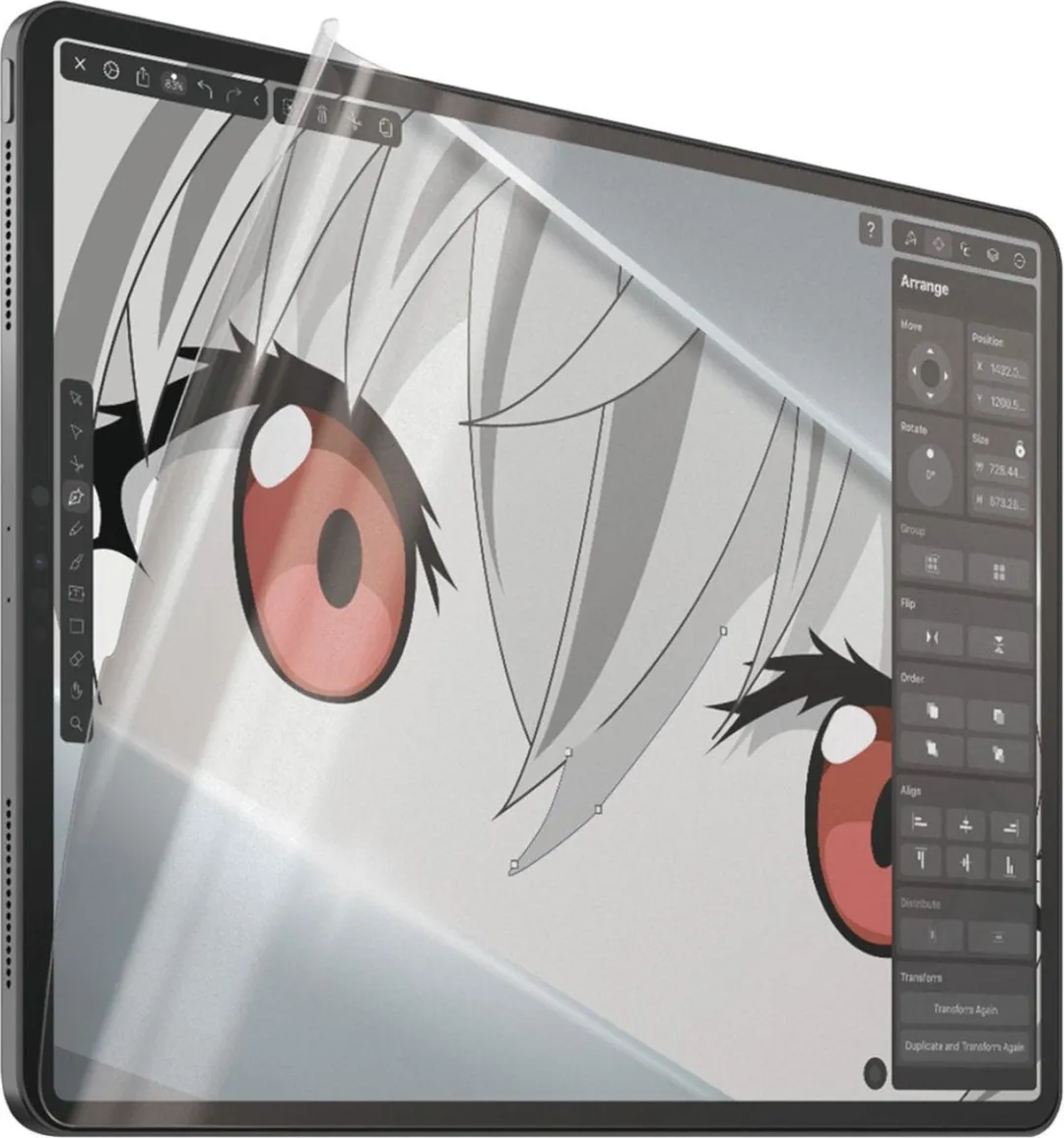PanzerGlass GraphicPaper Antibacterieel iPad Pro 12,9" 2018-2022 - Transparant