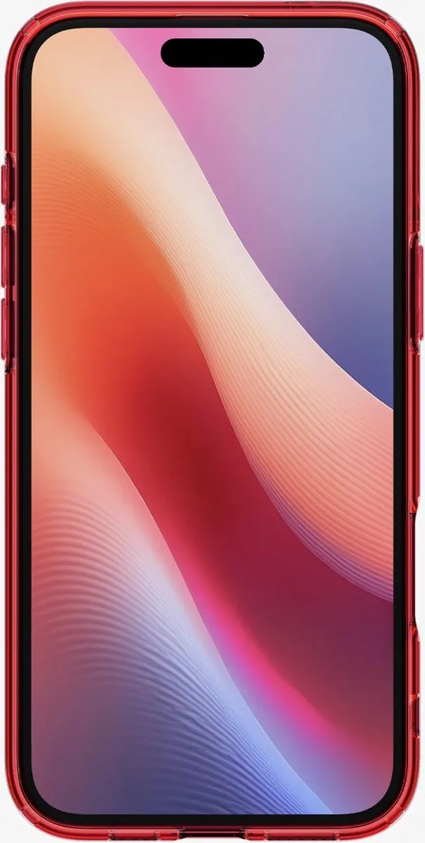 Spigen Ultra Hybrid Hoesje iPhone 16 - Transparant Rood