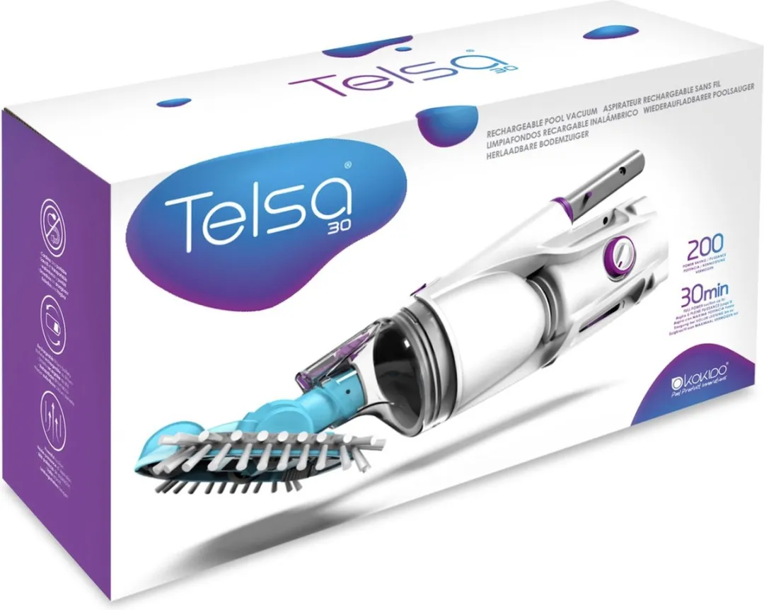 Kokido Telsa 30 Oplaadbare Zwembadstofzuiger - Wit