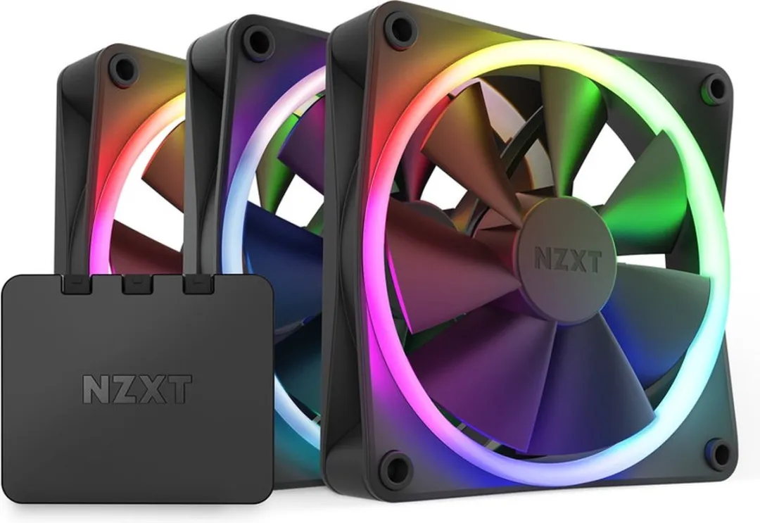 NZXT RF-R12TF-B1 Koelbasis Laptop - 12W - 12cm - 3x 120mm RGB Ventilatoren - Zwart
