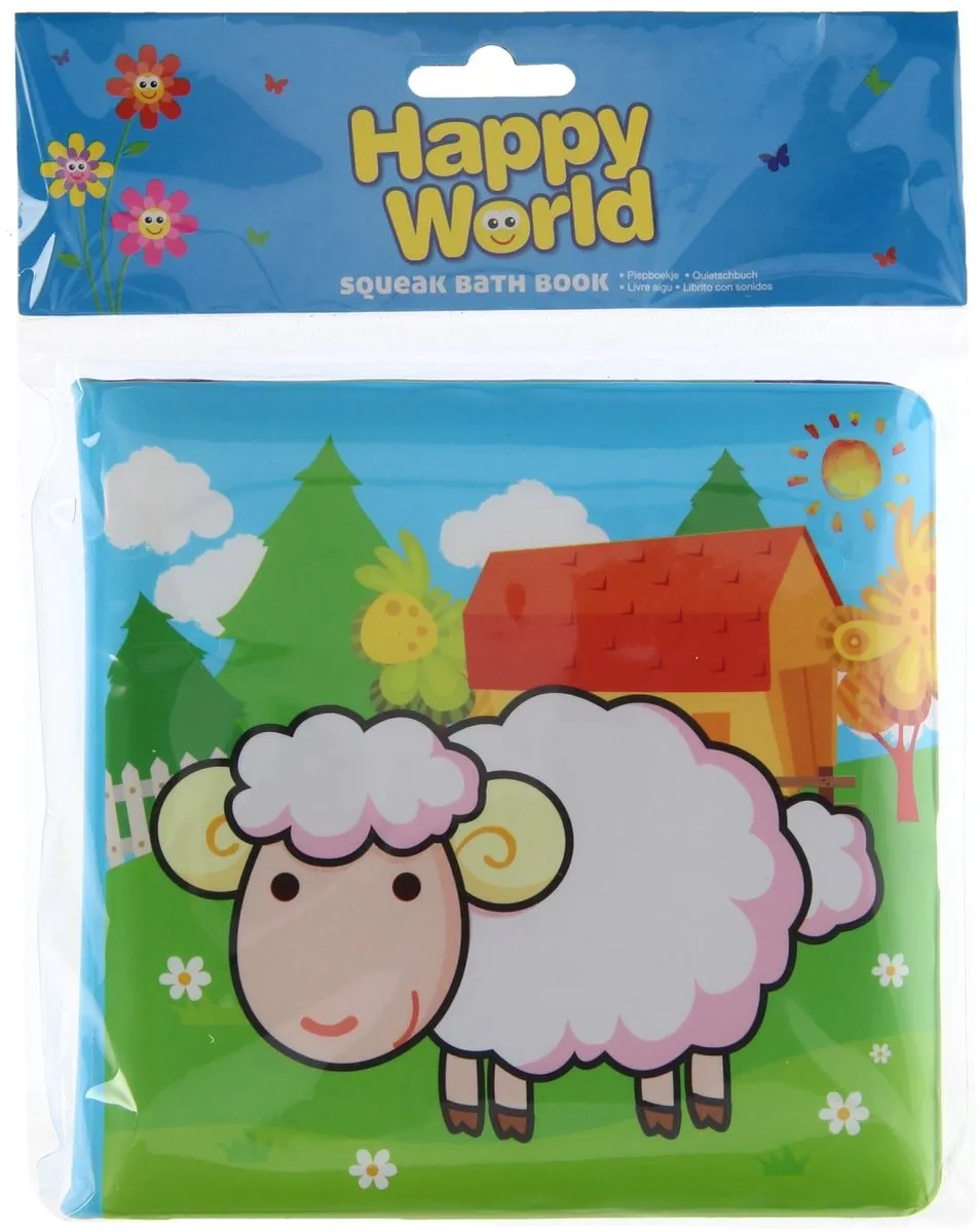 Johntoy Happy World Badboekje Boerderijdieren 14cm - JT22255 - Multicolor