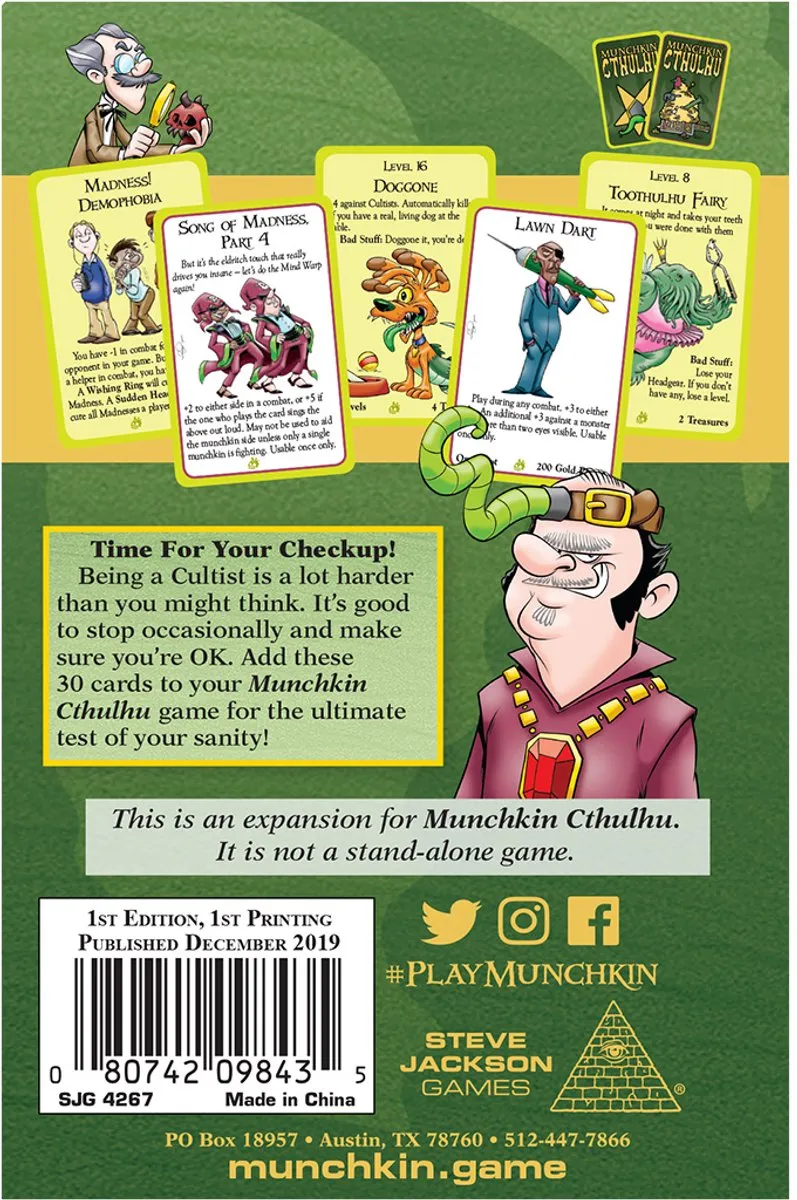 Steve Jackson Games Munchkin Cthulhu Sanity Check Uitbreiding 4267SJG