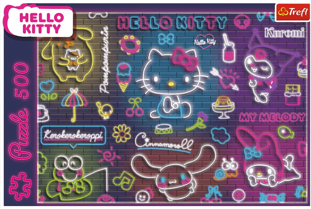 Trefl Neon Hello Kitty Puzzel 500 Stuks - Multicolor