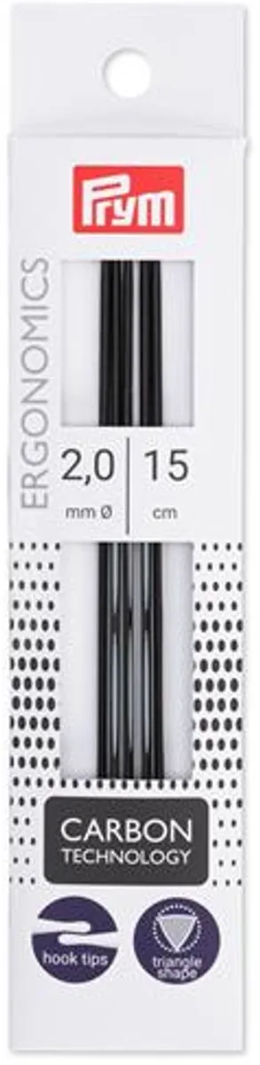 Prym Ergo Carbon Kousenbreinaalden 2,5mm - 5 Stuks