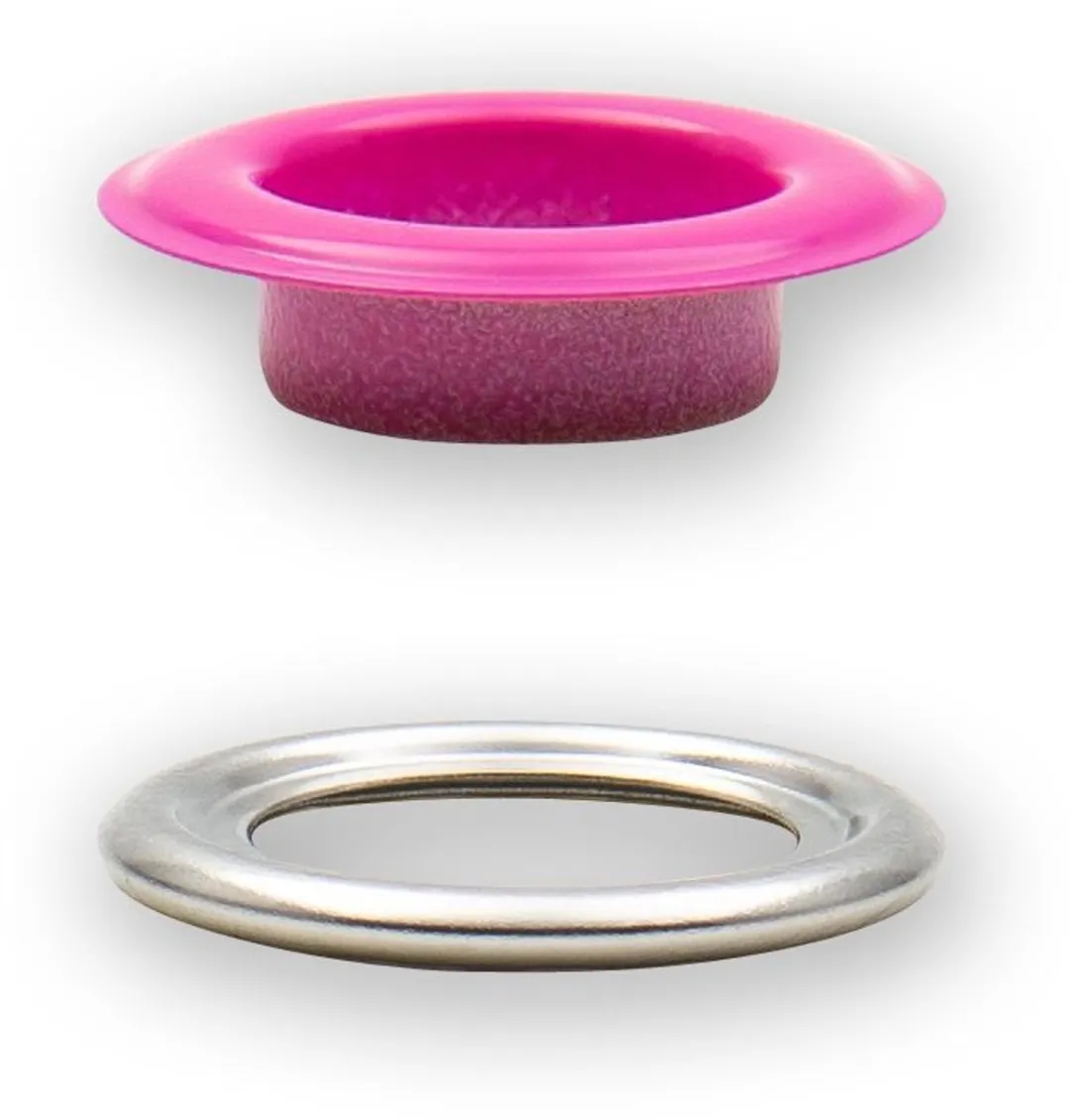 Prym Ringen met schijven 14mm - 15 Stuks - Fuchsia